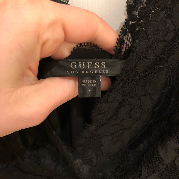 Guess Black Lace Cocktail Dress - Large - Picture 4 of 8